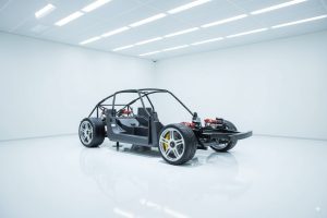 The Schöner carbon fiber monocoque chassis render