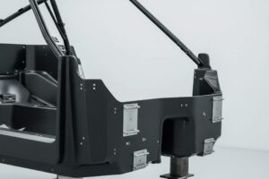 The Schöner carbon fiber monocoque chassis render