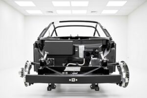 The Schöner carbon fiber monocoque chassis render