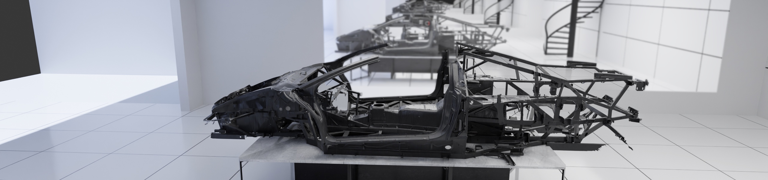 The Schoner: Lamborghini Murcielago Carbon Fiber Monocoque Chassis