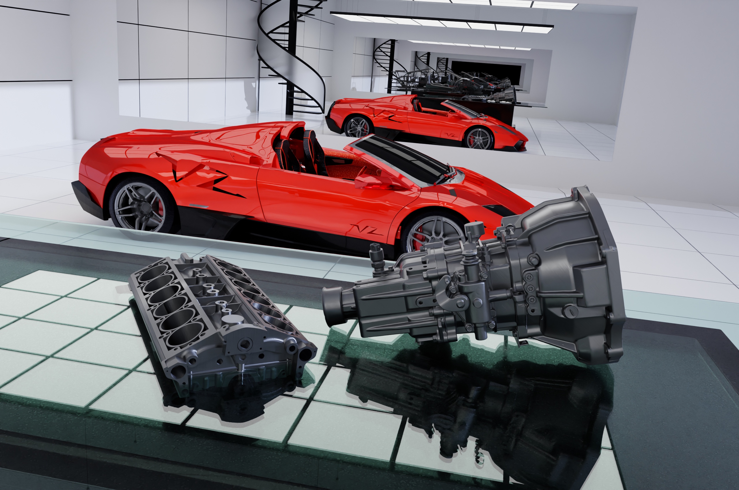 The Schoner is a car based on the Lamborghini Murcielago with re-engineered carbon fiber monocoque chassis.