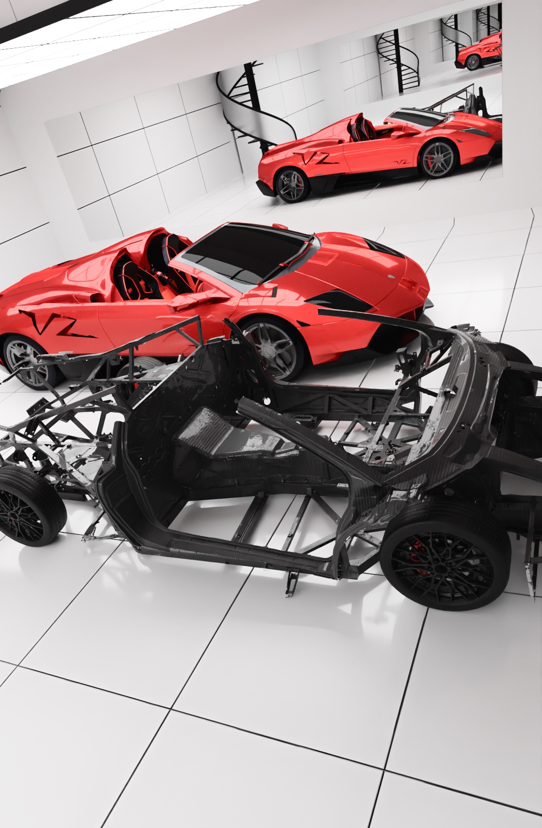 The Schoner is a car based on the Lamborghini Murcielago with re-engineered carbon fiber monocoque chassis.